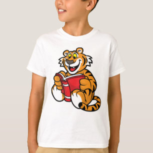Camiseta tigre lee libro