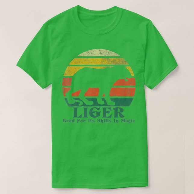 Camiseta Tigre león retro vintage bestia mágica (Diseño del anverso)