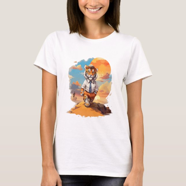 Camiseta Tigre lindo, animales divertidos adoran, regalo en (Anverso)