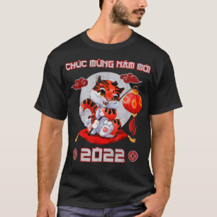 Camiseta Tigre lindo Chuc Mung Nam Moi Año Nuevo Vietnamita