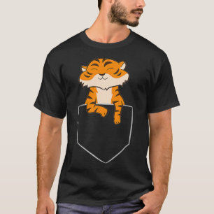 Camiseta Tigre lindo en el tigre gracioso de bolsillo