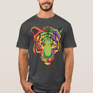 Camiseta Tigre lindo para el tigre colorido del arte pop de