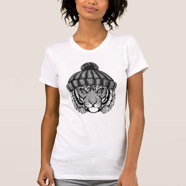 Camiseta Tigre listo de la moda del invierno (Anverso)