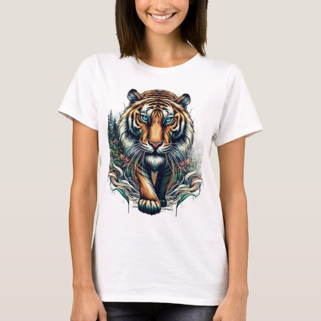 Camiseta Tigre majestuoso - Rey del té de la jungla (Anverso)