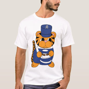 Camiseta Tigre marchando Banda Sonora Tambor Azul Blanco