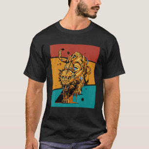 Camiseta Tigre Mecánico Steampunk Vintage