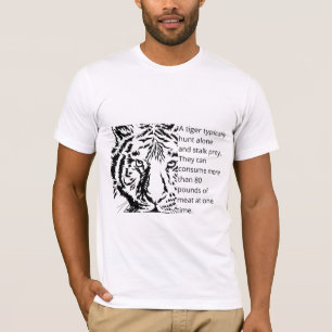 Camiseta Tigre negro moderno con hombres de texto blanco