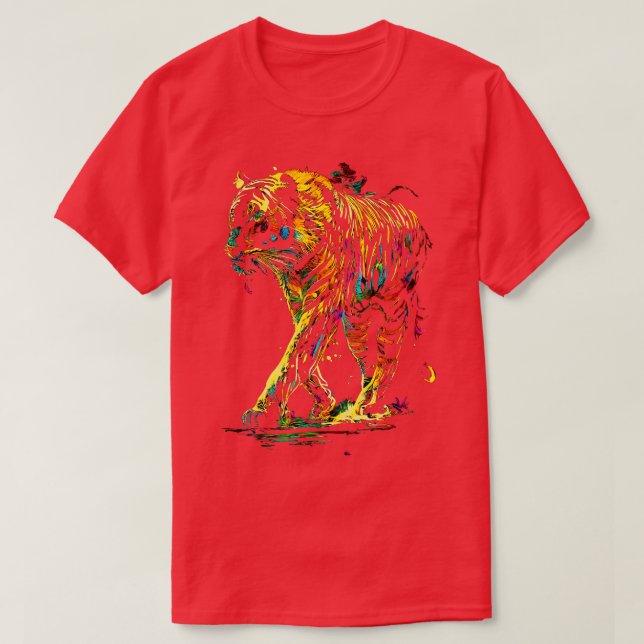 Camiseta Tigre psicodélico (Diseño del anverso)