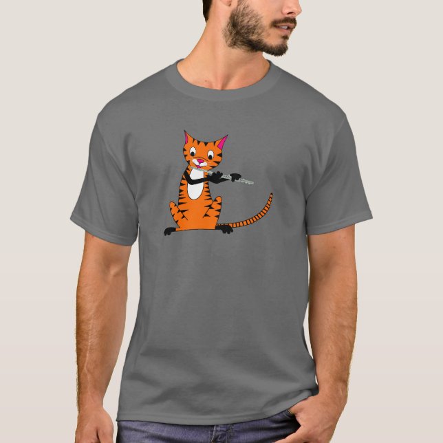 Camiseta Tigre que toca la flauta (Anverso)
