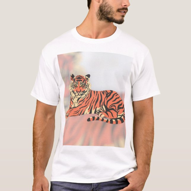 Camiseta Tigre Real Descansando (Anverso)