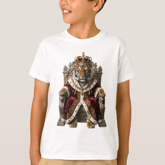Camiseta Tigre Real Monarca en Trono Dorado
