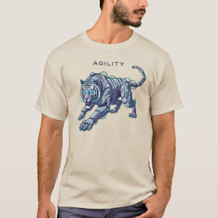 Camiseta Tigre Robótico Futurista