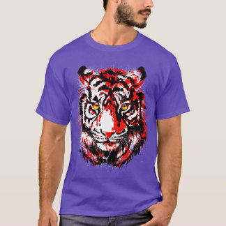 Camiseta Tigre Rojo del Tigre Retro Vintage