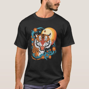 Camiseta Tigre Rugiente Gato Año Nuevo Lunar Zodiaco Animal