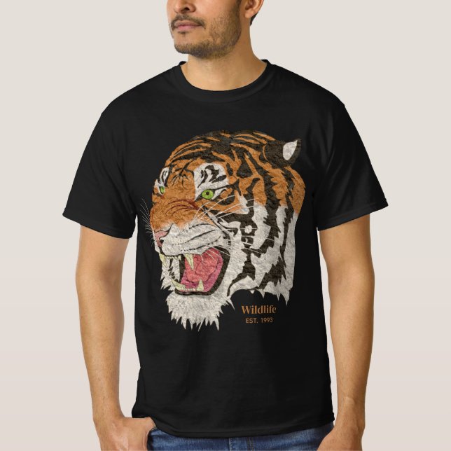 Camiseta Tigre salvaje EST 1993 hombres clásicos modernos n (Anverso)
