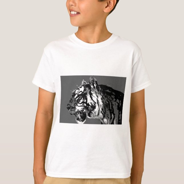 Camiseta Tigre siberiano de B&W (Anverso)