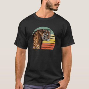 Camiseta Tigre siberiano en peligro de extinción Retro Anim