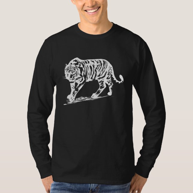 Camiseta Tigre simple en blanco (Anverso)