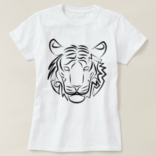 Camiseta Tigre tribal blanco y negro
