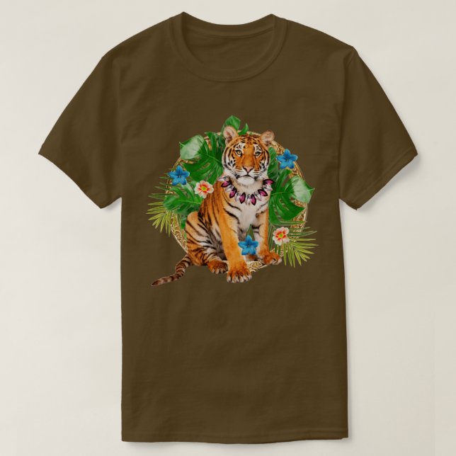 Camiseta Tigre tropical (Diseño del anverso)