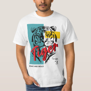 Camiseta Tigre Valiente Y Audaz Est 1975 Fauna Retro