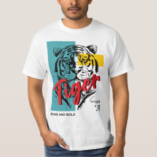 Camiseta Tigre Valiente Y Audaz Est 1975 Fauna Retro