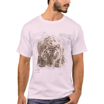 Tigre Vintage Estilo Boceto Da Vinci