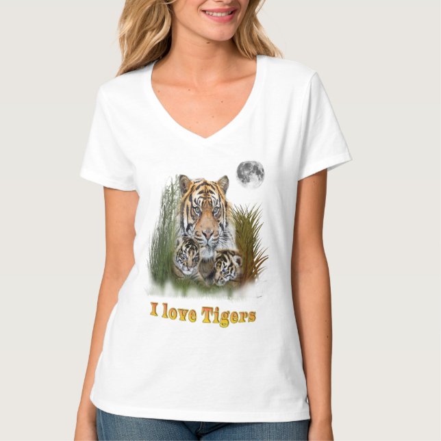 Camiseta Tigre y cachorros (Anverso)