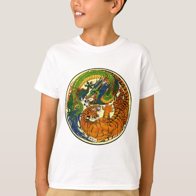 Camiseta Tigre y dragón Yin Yang (Anverso)