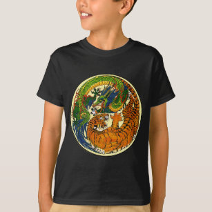 Camiseta Tigre y dragón Yin Yang
