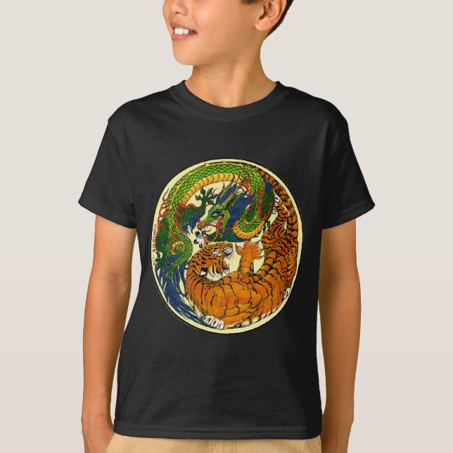 Camiseta Tigre y dragón Yin Yang (Anverso)