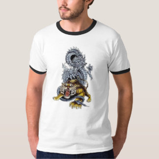 Camiseta Tigre y lucha del dragón