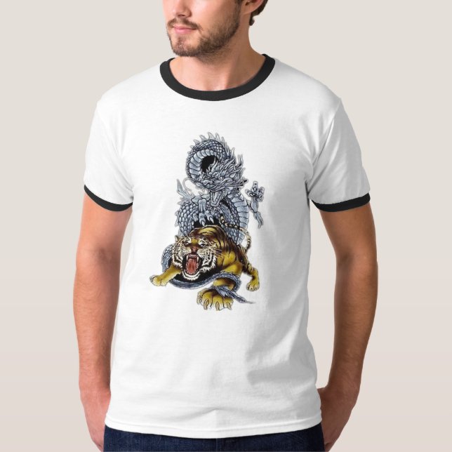 Camiseta Tigre y lucha del dragón (Anverso)