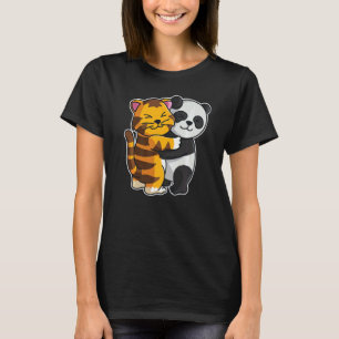 Camiseta Tigre Y Panda Cute Animales Para Mujeres Animales