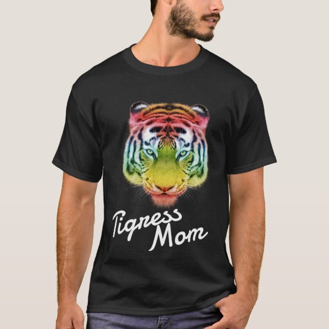 Camiseta Tigres arcoiris de mamá tigres (Anverso)