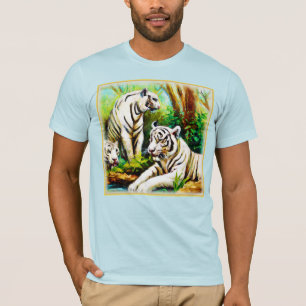 Camiseta Tigres Blancos En La Jungla. ¡Hazte con una en Zaz