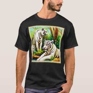 Camiseta Tigres Blancos En La Jungla. ¡Hazte con una en Zaz