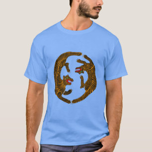 Camiseta Tigres de arte folklórico de la antigua Japón