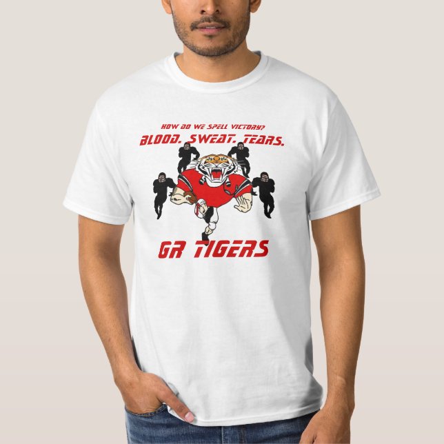 Camiseta Tigres de GR - rasgones del sudor de la sangre (Anverso)
