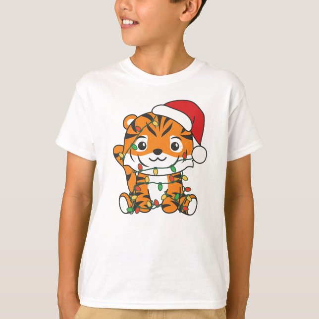 Camiseta Tigres de invierno Navidades de tigres festejan ti (Anverso)