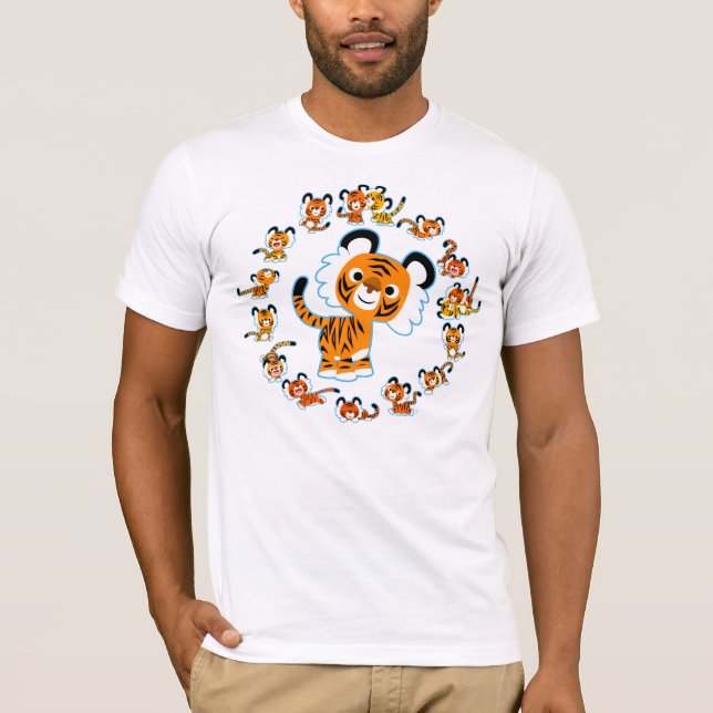 Camiseta Tigres de Personalizado divertida Mandala (camisa  (Anverso)