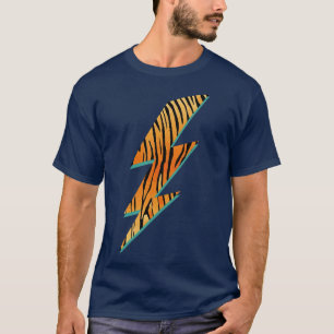 Camiseta Tigres de tigre Perno de luz Impresión animal Gran