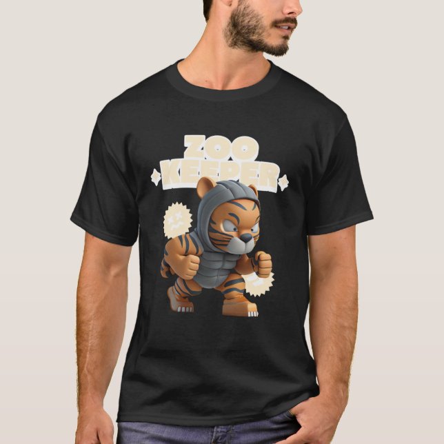 Camiseta Tigres de Zookeeper vetan animales africanos (Anverso)