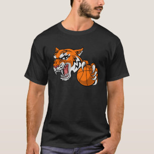 Camiseta Tigres deportivos tigres equipo mascota sostiene b