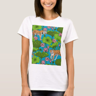 Camiseta Tigres en el estanque blanco de loto 2