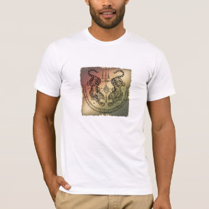 Camiseta Tigres gemelos Sak Yant T-Shirt Negrita y clásic