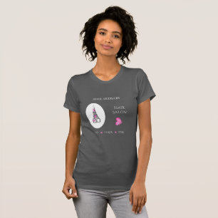 Camiseta Tijeras de Branding Empresarial de Salón de Bellez