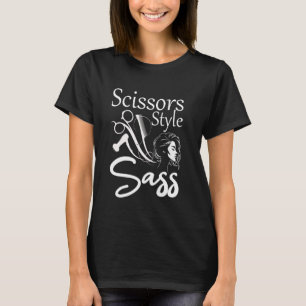 Camiseta Tijeras de estilista de pelo estilo Sass diseño pa
