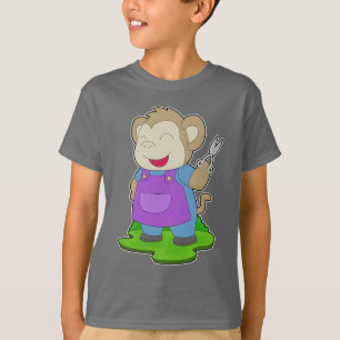 Camiseta Tijeras de la peluquería de mono
