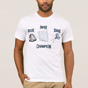Camiseta tijeras de papel de la roca